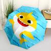 B-Baby Shark Print Automatic Umbrella, 8 Rib Iron Frame, Plastic Handle, Suitable for Outdoor Travel &Daily , Ideal Gift