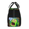 Изолированная сумка для обеда My Singing Monsters Cartoon для кемпинга, путешествий, видеоигр, водонепроницаемая термосумка для бенто-бокса для женщин и детей