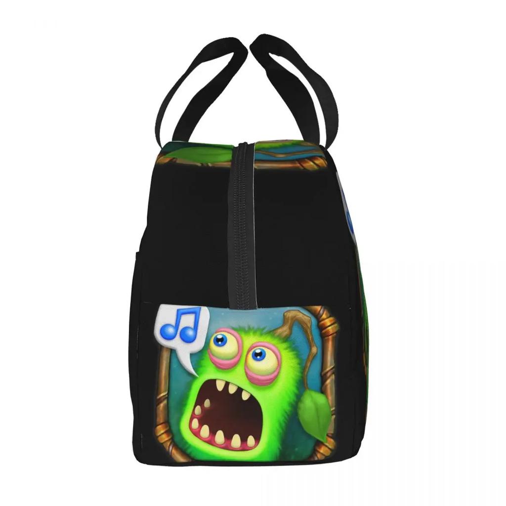 Изолированная сумка для обеда My Singing Monsters Cartoon для кемпинга, путешествий, видеоигр, водонепроницаемая термосумка для бенто-бокса для женщин и детей