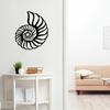 Nautilus Shell Coastal Beach Metal Wall Art – Elegant Interior Decoration, Stylish Metal Wall Hangings for Home & Coastal Decor