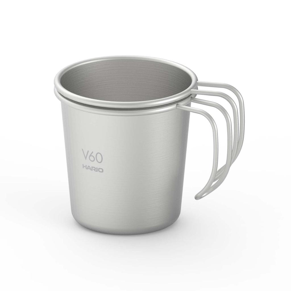 HARIO V60 Metal Stacking Mug, 300ml, Silver, O-VSM-30-HSV