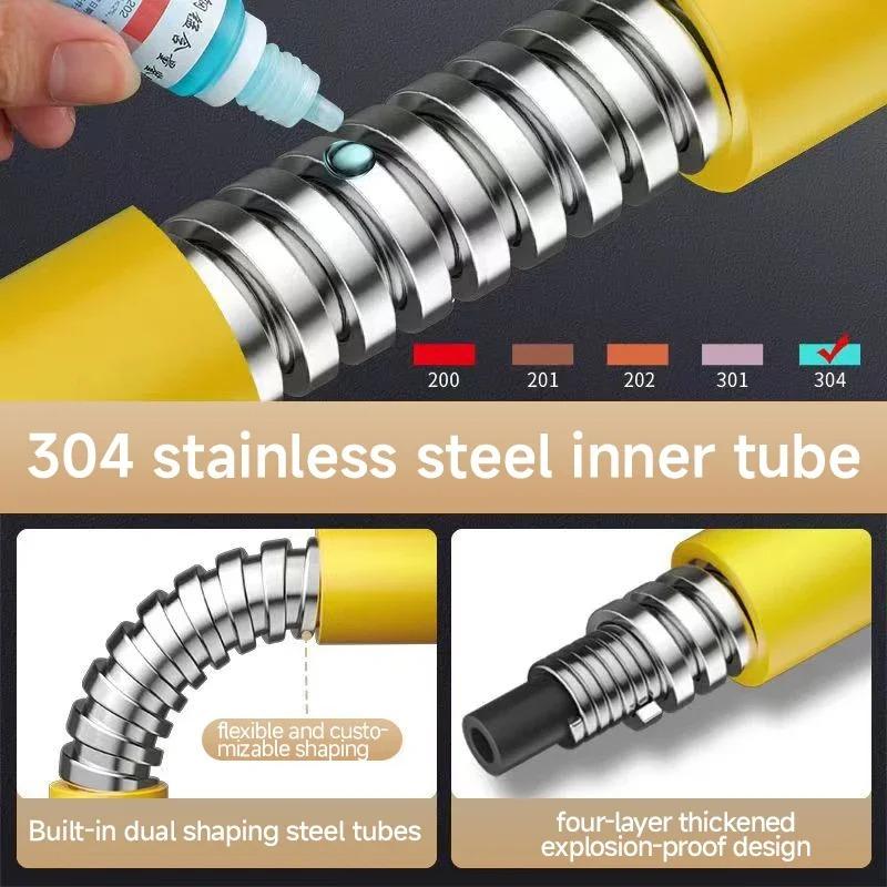 1 шт. Удлинительная трубка для смесителя воды, вращающаяся на 360° трубка, гибкая, изгибаемая, удлинитель брызг для смесителя в ванной, аксессуары для кухонного смесителя