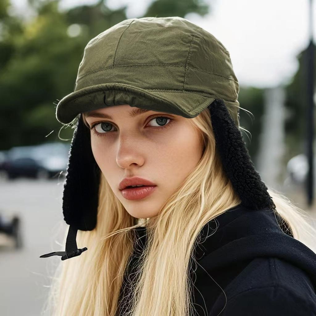 Кепка пилота с щеткой для защиты от холода, для поездок на работу или для уборки снега на открытом воздухе [Croogo] Кепка, теплая, подкладка, защита, клапаны, водонепроницаемая, кепка,