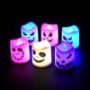 6pcs/Set Halloween Led Ghost Pumpkin Candle Light Glowing Lamp Halloween Party Home Bar Decoration Haunted House Horror Props