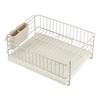 Liberty Corporation Diatomaceous Earth Tray Drainer Basket Drainer with Pockets Sliding Tray Kitchen Sink Area Water Area Warm Gray Style Storage