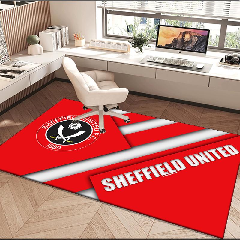 1PC rug Sheffield Team Crest Carpet, Chair Rug,Area Rug for Office Bedroom living rooms bedroom, Doormat decor Christmas fan gifts
