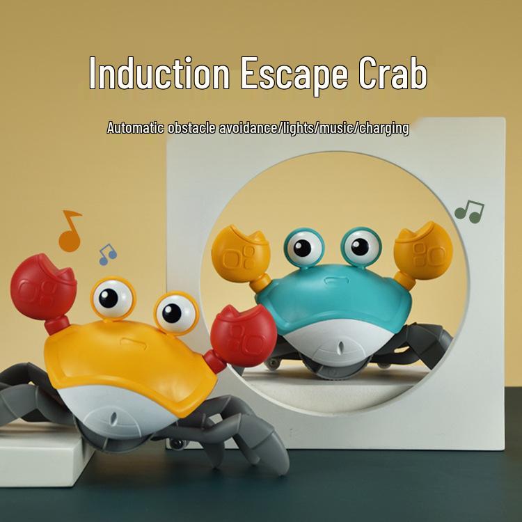 Перезаряжаемая игрушка-краб, ползающая и танцующая, со светом и музыкой