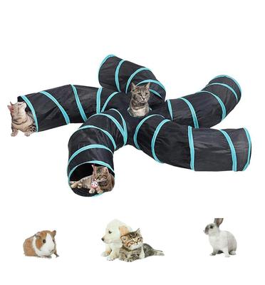 Складной кошачий туннель, Игрушка для кошек, Товары для домашних животных, Длинный туннель, Складной и моющийся, Отлично подходит для упражнений, Легкое хранение и снятие стресса (5-Pack