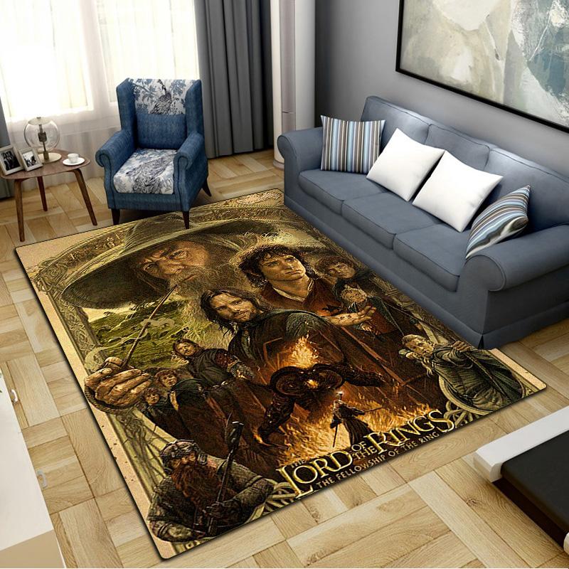 Lord Rings Carpet Rug for Living Room Bedroom Home Sofa Decoration,Kids play Non-slip Floor Mat