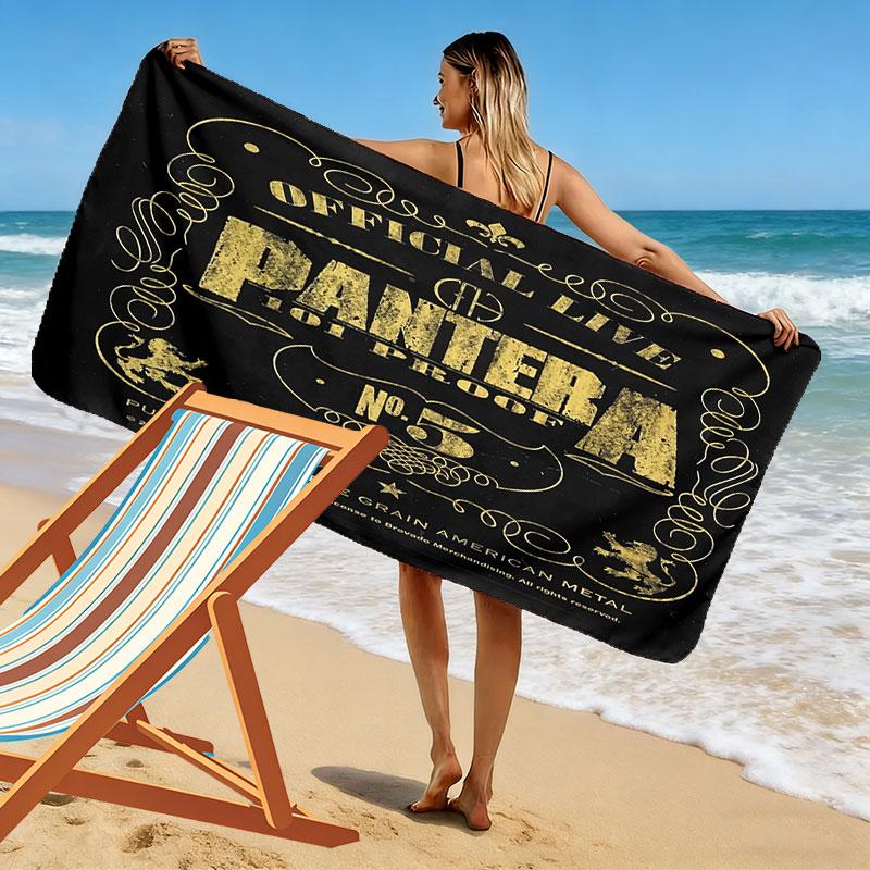 Panteras FC Print Beach Towel, Large Soft Quick Dry Towel for Beach Camping Swimming