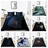 Unique Design King Single Size Bedclothes Bedding Cover Set 3D Wolf Printed Comforter Cover Set