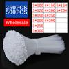 Self Locking Plastic Nylon Cable Tie White 3X200mm Cable Tie Fastening Ring 3*300mm Cable Zip Tie Wraps Strap Tie 3*100 4*300mm