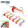 FTK Светящаяся искусственная силиконовая приманка для креветок, имитация мягких креветок с крючком, карповый рокер, рыболовные снасти/приманка/морские аксессуары