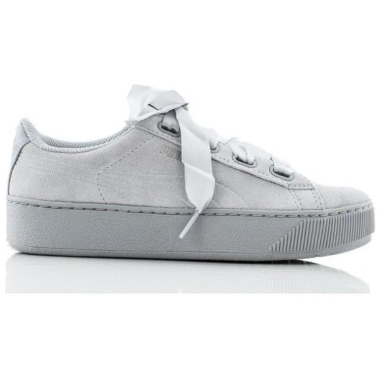 Puma Викки Платформа Лента Серый/Белый Женские 366418-02