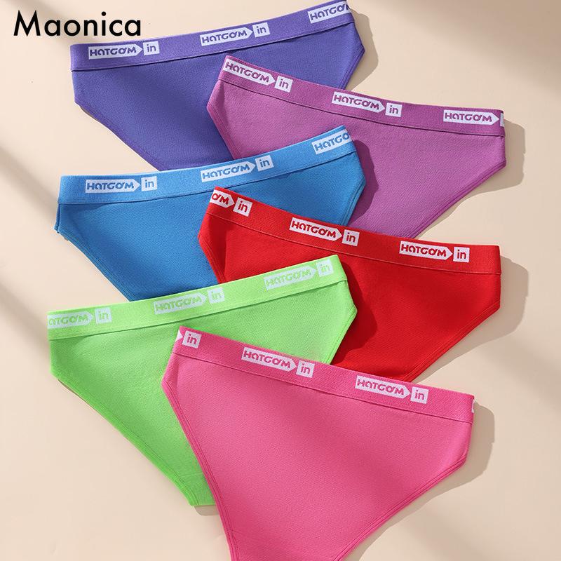 Женские трусы из чистого хлопка с антибактериальной ластовицей пастельных цветов