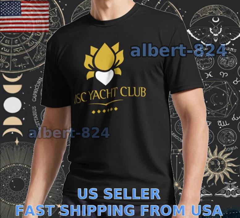 НОВАЯ ФУТБОЛКА MSC YACHT CLUB Футболка СМЕШНАЯ АМЕРИКАНСКИЙ РАЗМЕР ОТ S ДО 5XL