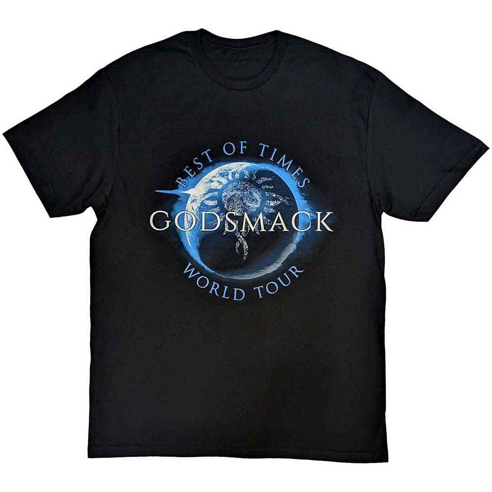 Godsmack Освещая Небо Мировой Тур Футболка Черная Новая Унисекс Футболка