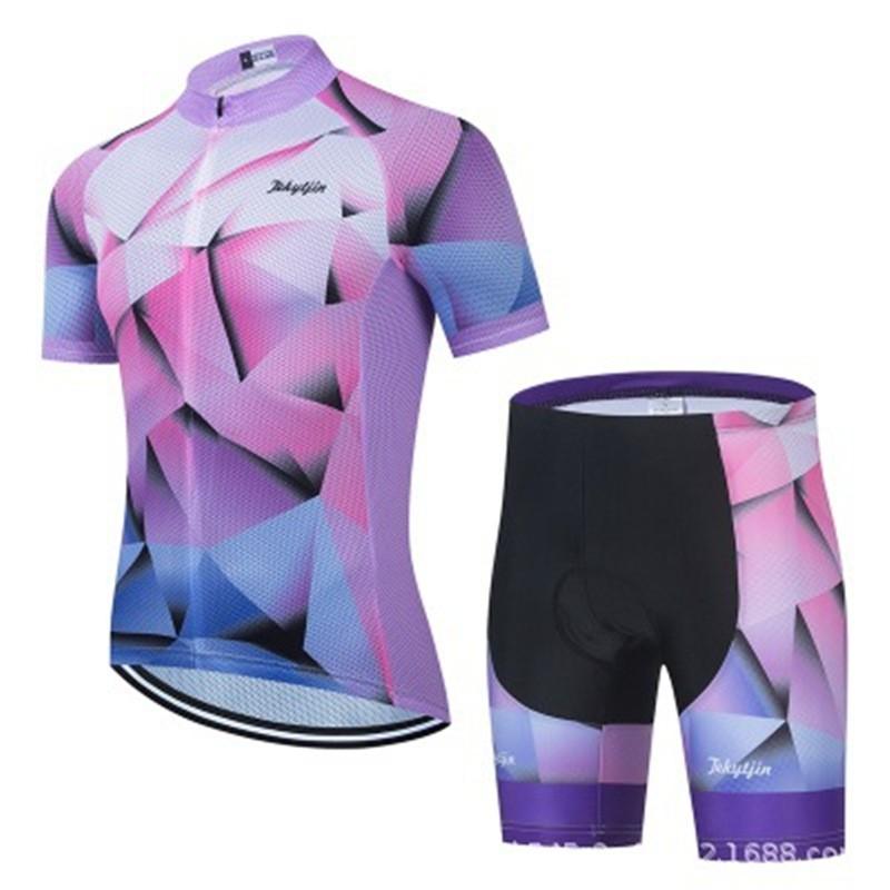 Men Women Cycling Jersey Shorts Set Quick Dry Breathable Mountain Bike Outfit Season
