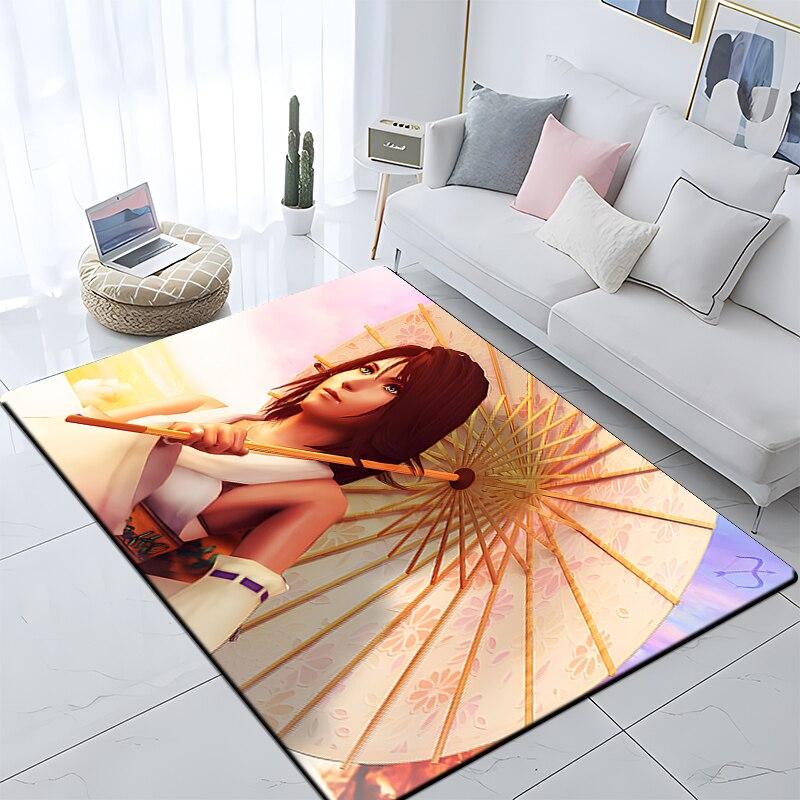 Ковер Final Fantasy с художественным принтом для гостиной, спальни, детские коврики, мягкий кухонный коврик, нескользящий фланелевый ковер, напольный коврик