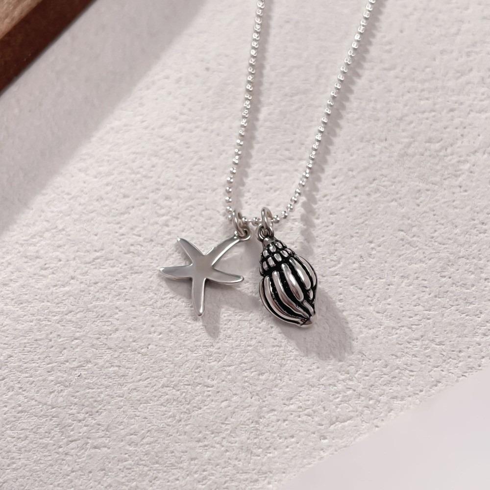 Beaded Starfish Necklace Fresh Women's Jewelry Fashion Conch Clavicle Chain Women