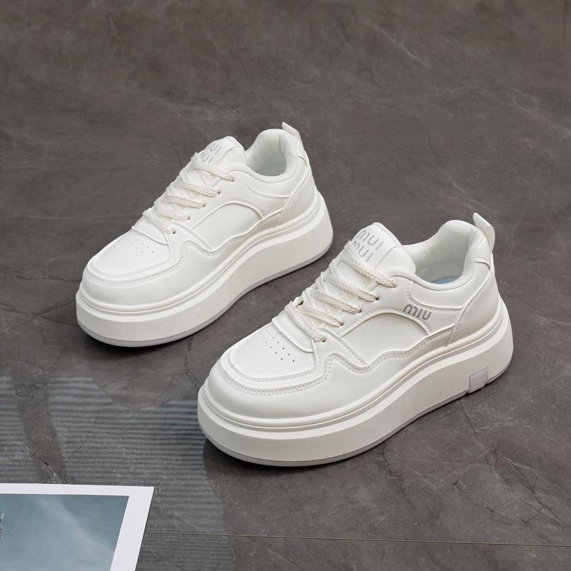 2025 весна маленькие белые туфли новая корейская версия ins студентки увеличение роста платформа спортивные кеды повседневная обувь женская ZS92