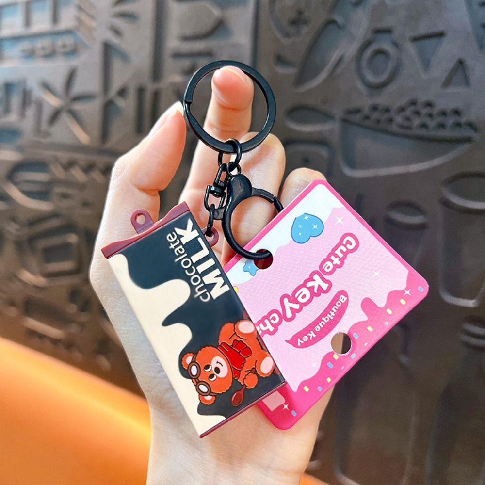 Bendable Fidget Toy Keychain Cartoon Patterns Bendable Keychain Funny Chocolate Keychain For Kids