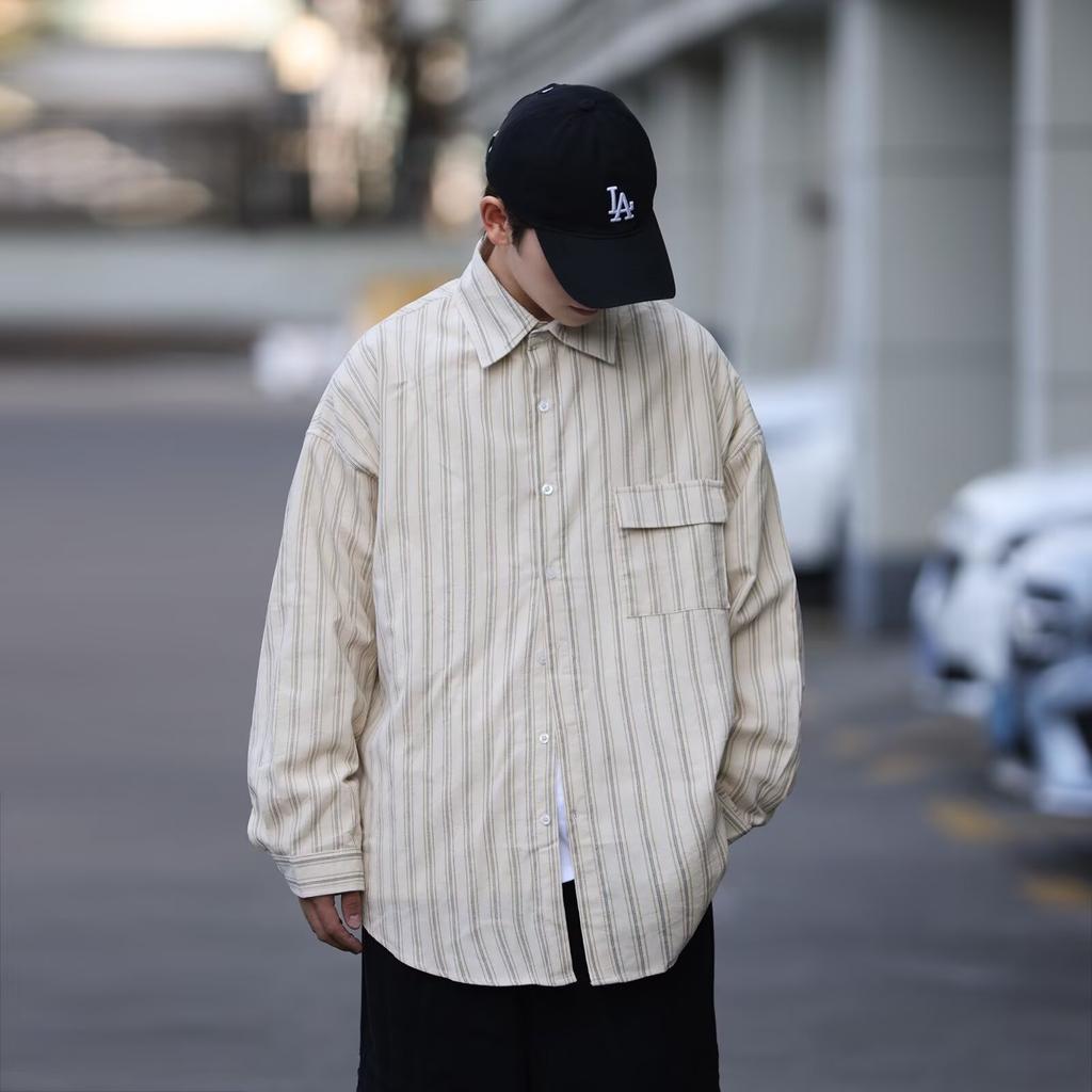 Рубашка с длинным рукавом с буквенным принтом 2024 года в японском стиле в стиле Гонконга, свободная рубашка для мальчиков, летнее модное универсальное повседневное пальто