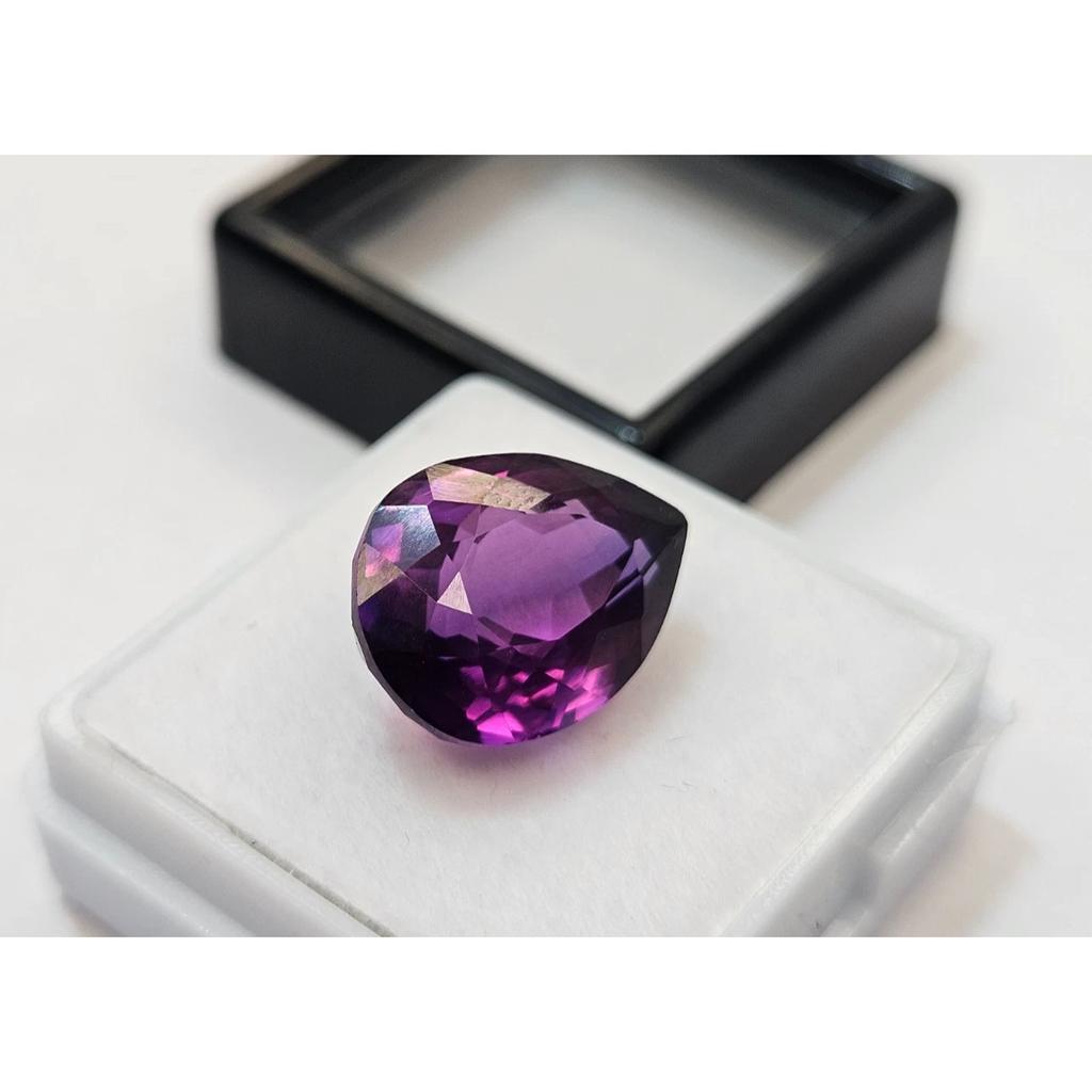 Beautiful Purple Pink Sapphire Pear Cut 10-11 Ct Certified Loose Gemstone
