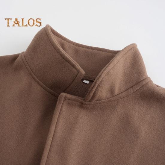 Мужское пальто с лацканами, длинный рукав, однобортный однотонный пиджак с карманами, свободный крой, повседневная верхняя одежда, повседневная одежда