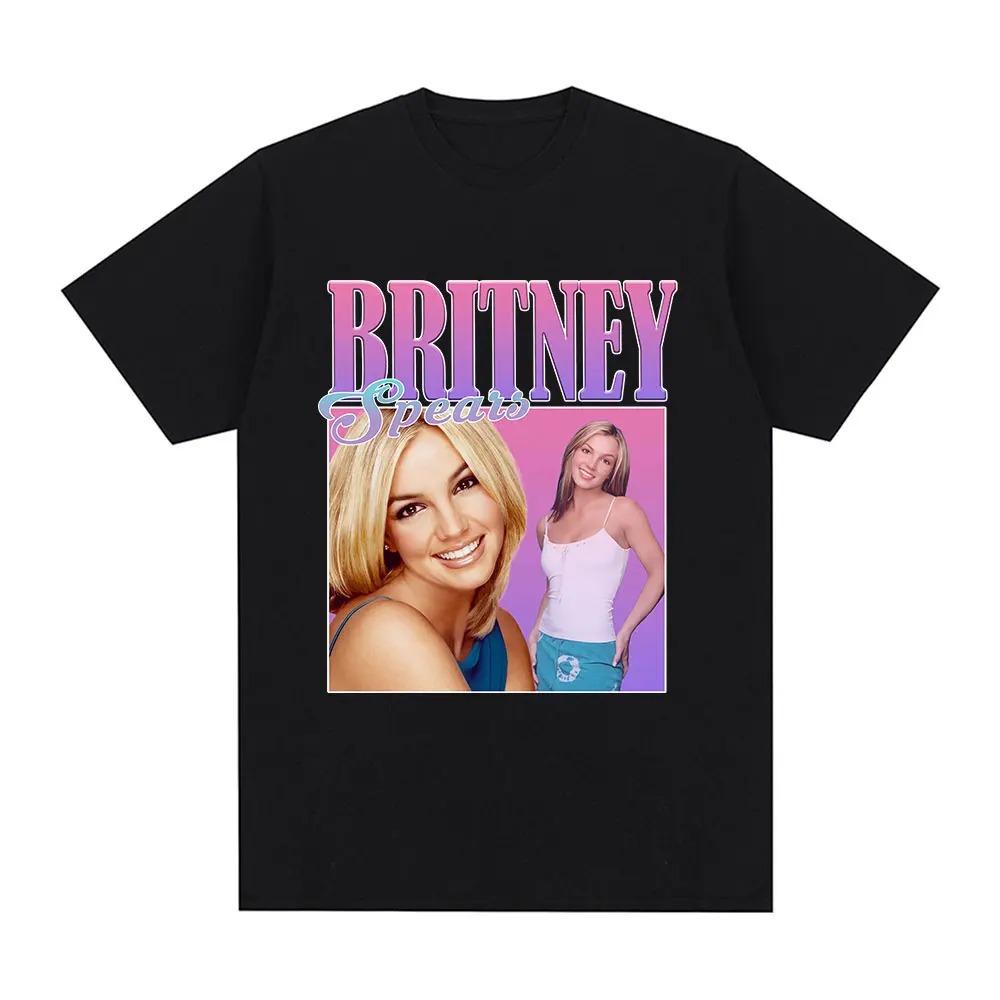 2026 Summer Britney Spears Metal Rock Graphic Tshirt Men Women Fashion Hip Hop T Shirts Vintage Short Sleeve Tee Oversized Y2k