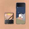 Милый Чехол BuBu DuDu для Samsung Z Flip7 6 Galaxy Чехол Ударопрочный Z Flip5 Z Flip3 4 5G Жесткая Крышка Телефон TPU PC Жесткий Funda
