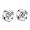 Korean Crystal Ear Cuff Stud Earrings - Women's Fashion Jewelry Valentine's Day Gift
