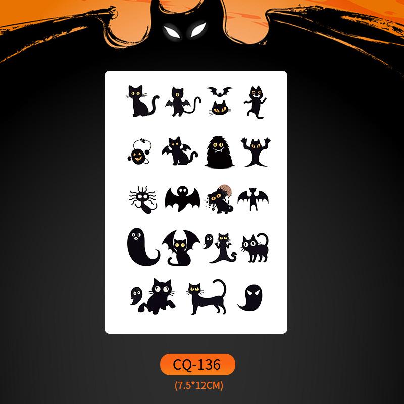 2024 Новые Хэллоуин Страшные Наклейки Татуировки Лица с Большим Ртом - Смешные, Водонепроницаемые, Цветной Вечерний Макияж