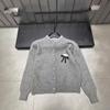 Miu Style Lace Trim Round Neck Single-Breasted Knit Cardigan - Elegant Autumn/Winter Long Sleeve Top