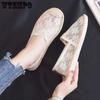 Hollow-out Mesh Cloth Lace Embroidery Flat Cloth Shoes Women Linen Simple Casual Shallow Mouth Foot Pedal Spring and Summer