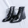 Модная Роскошная Мужская Обувь Британский Стиль Повседневные Кожаные Ботинки Острый Носок Высокие Ботинки Классические Деловые Туфли для Мужчин Ботильоны