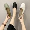Women Fashion Comfortable Soft Leather Slip On Flat Shoes Lady Casual Solid Shoes Female Retro Shoes