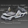 1:24 Lambo SVJ63 имитационная модель автомобиля из литого металла со светом и звуком, функция инерционного движения, суперспортивный автомобиль, игрушка для мальчика, подарок на день рождения