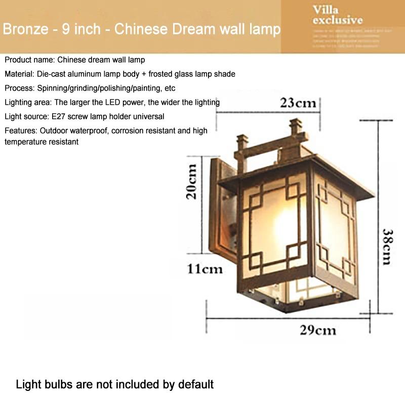 LED Outdoor Waterproof Wall Lamp Wall Light Porch Garden Light Indoor Home Bedroom Living Room Decoration Lighting Lamp