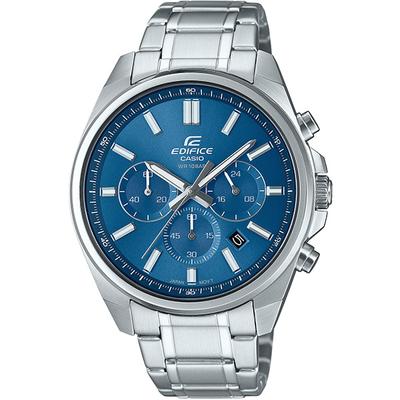EDIFICE EFV-650DJ-2AJF [EDIFICE Standard Chronograph Mens Metal Band] Круглые часы Серебряные