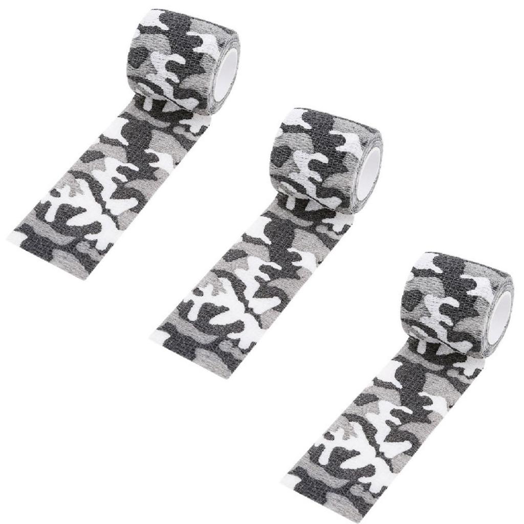 3 шт., самоклеящаяся эластичная камуфляжная лента для наружного использования, эластичный бинт из нетканого материала, защитная камуфляжная пленка