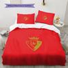 CA Osasuna2 Pattern Bedding Quilt Set  Home Decoration  Gift (1 * duvet cover + 2 * pillowcase  without core)