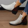 Ladies Shoes 2024 High Quality Side Zipper Women's Boots Fashion Color Matching Modern Boots Women New Plus Size Ankle Boots