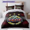 Rapid Vienna Pattern Bedding Home Decoration Birthday Gift ( 1 duvet cover + 2 pillowcase, without core),fan merchandise.