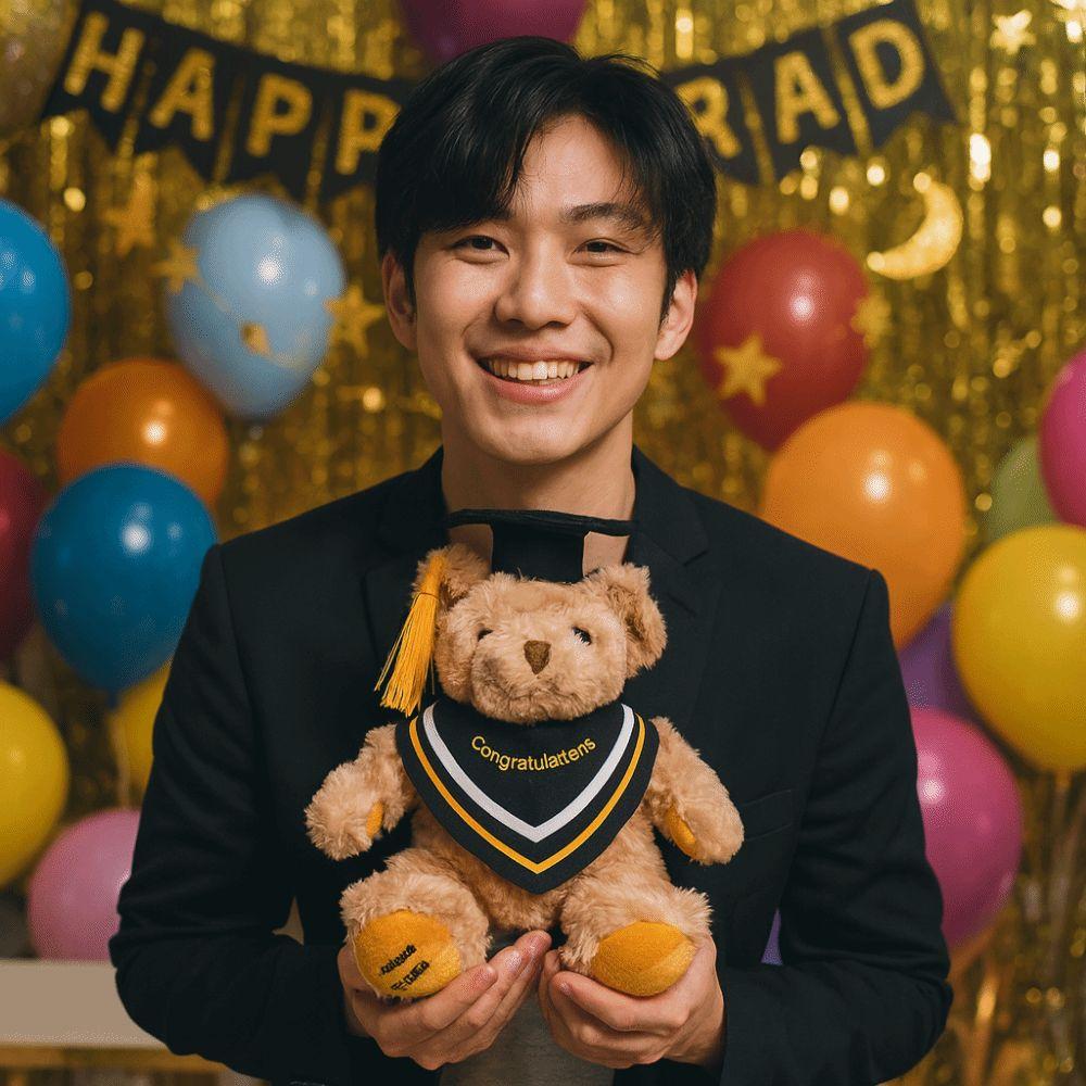 Cute Doctor Bear Doll Graduation Season Bear Animal Doll Surprise Gift Bear Plush Toy Home Decor