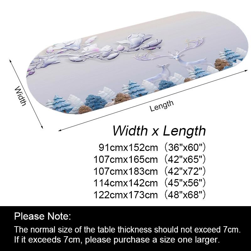1 шт. Водонепроницаемая овальная скатерть, маслостойкая, эластичная, для кухонного стола, обеденного стола, для вечеринки, скатерти, для наружного двора, декор для дома