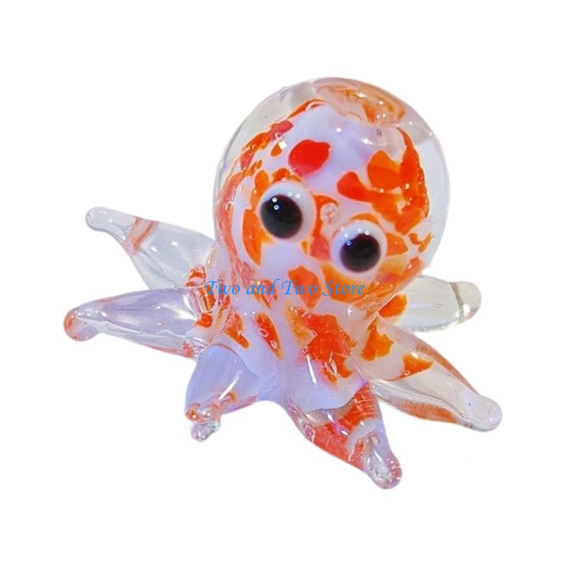 HX6F Adorable Tiny Octopus Glass Bead Suitable For Handmade Jewelry Making Earrings Necklaces And Bracelets Accessories