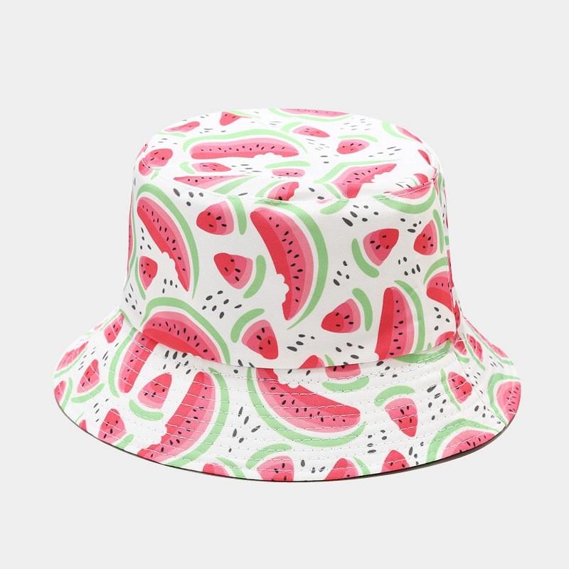 Fruit Pattern Fisherman Hat With Wide Brim For Summer Sun Protection And Casual Wear