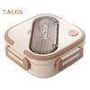 1 Set Bento Case Large Capacity Storing Easy To Clean Useful School Students 3 Grids Lunch Case with Cutlery Household Supplies
