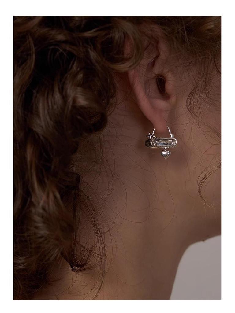 Серьги S925 Пуанты и Сердце - Серебро и Золото Уникальный Подарок 2025